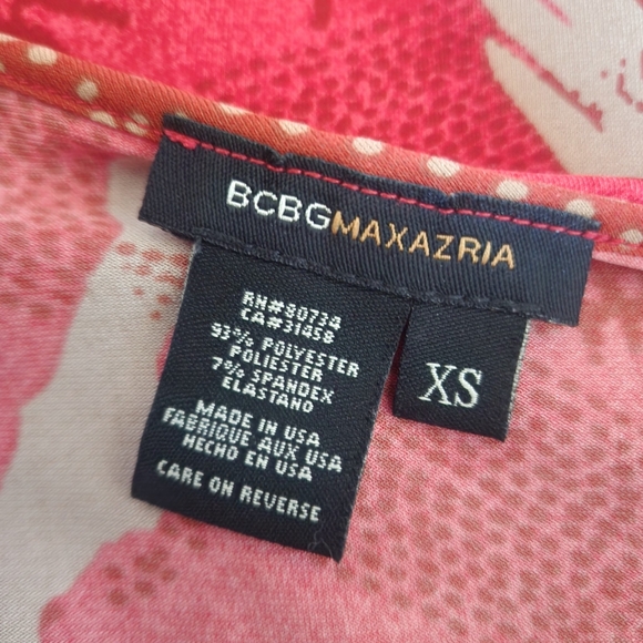 BCBGMaxAzria Red Print Wrap Dress - Picture 9 of 10